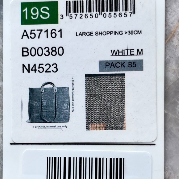 Chanel Black and Brown Large Deauville Logo Shopping Tote 19S Spring/Summer - Picture 10 of 12